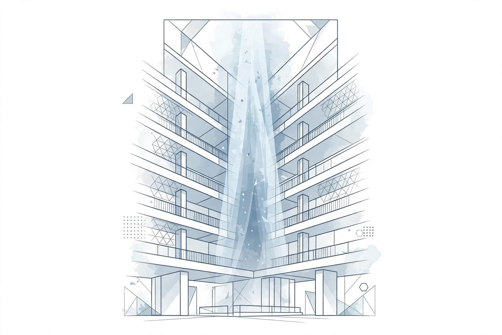 Light ascending through a modern atrium — the firm's ascent mindset